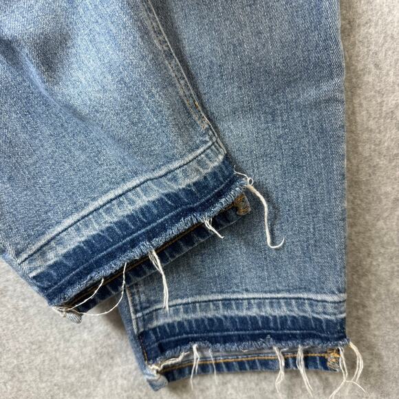 Old Navy Jeans Womens Size 12  Mid-Rise Boyfriend Raw Hem Boho Western Stretch - Picture 4 of 10